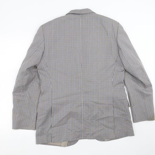 Dunn & Co Mens Blue Check  Jacket Suit Jacket Size 42