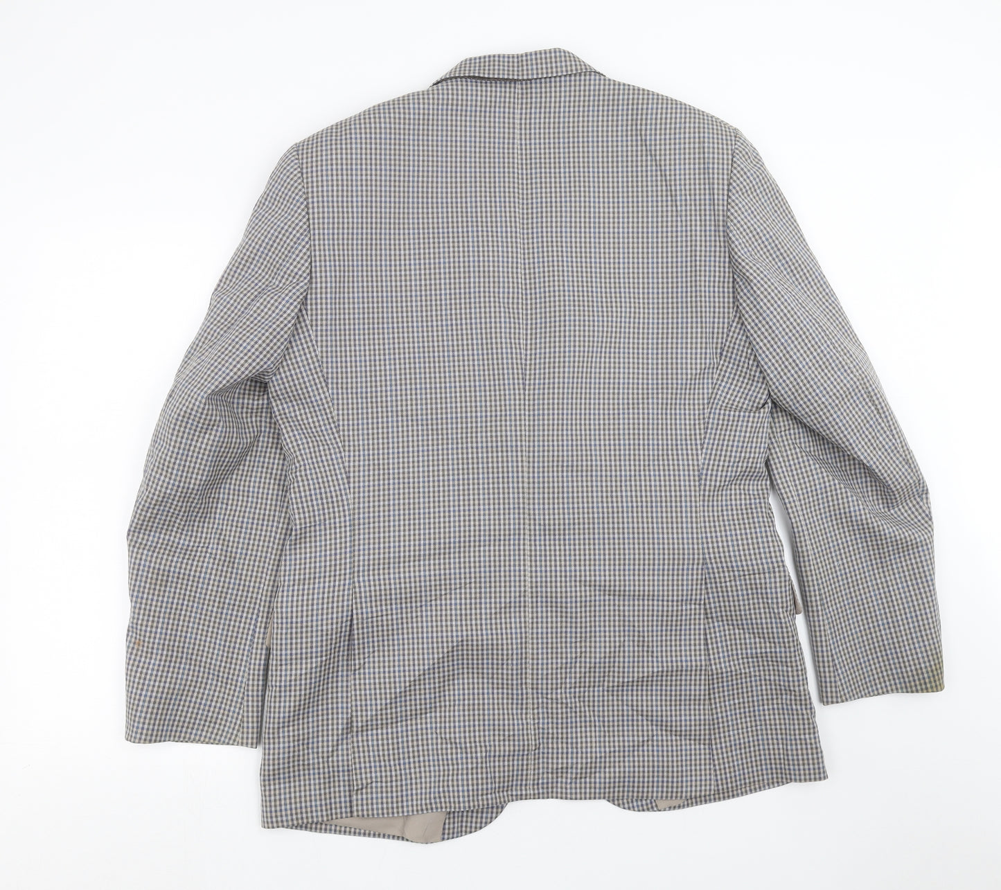 Dunn & Co Mens Blue Check  Jacket Suit Jacket Size 42