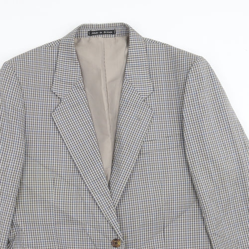 Dunn & Co Mens Blue Check  Jacket Suit Jacket Size 42