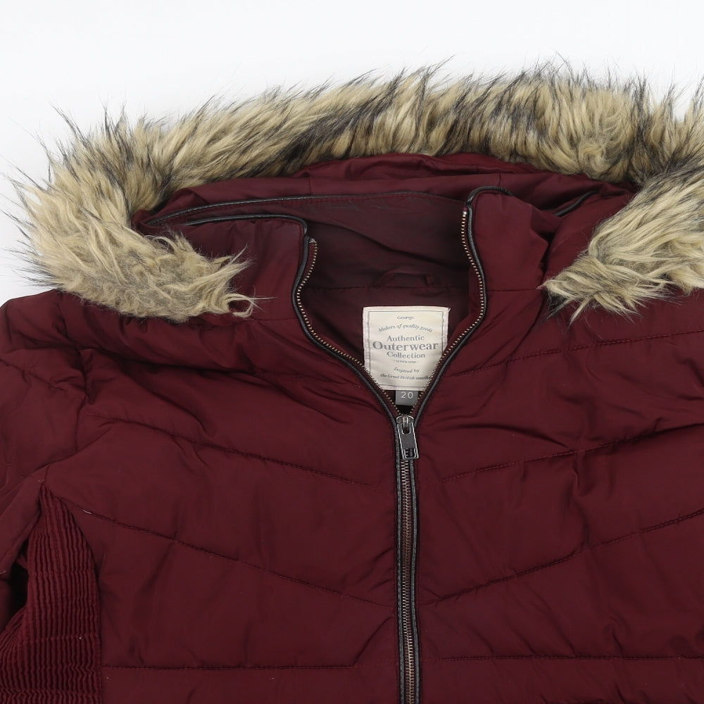 George Womens Purple   Puffer Jacket Jacket Size 20