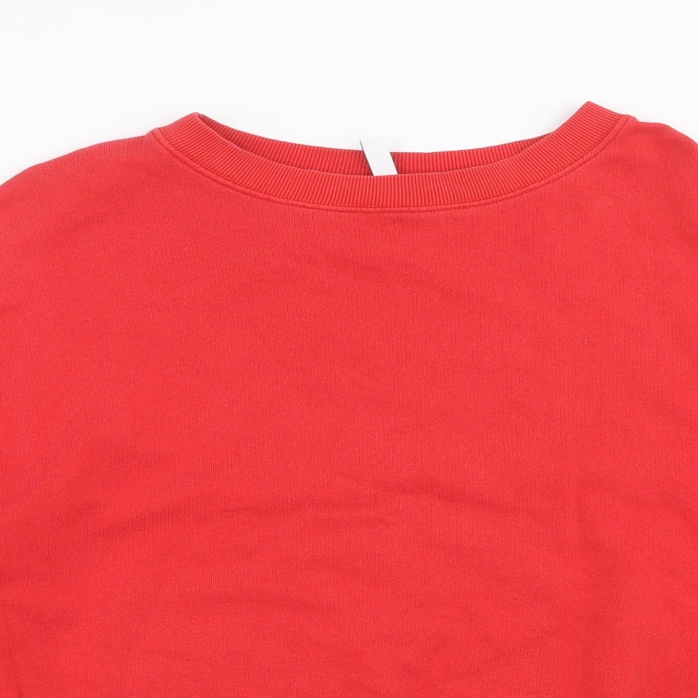 Divided by H&M Womens Red   Pullover Sweatshirt Size L