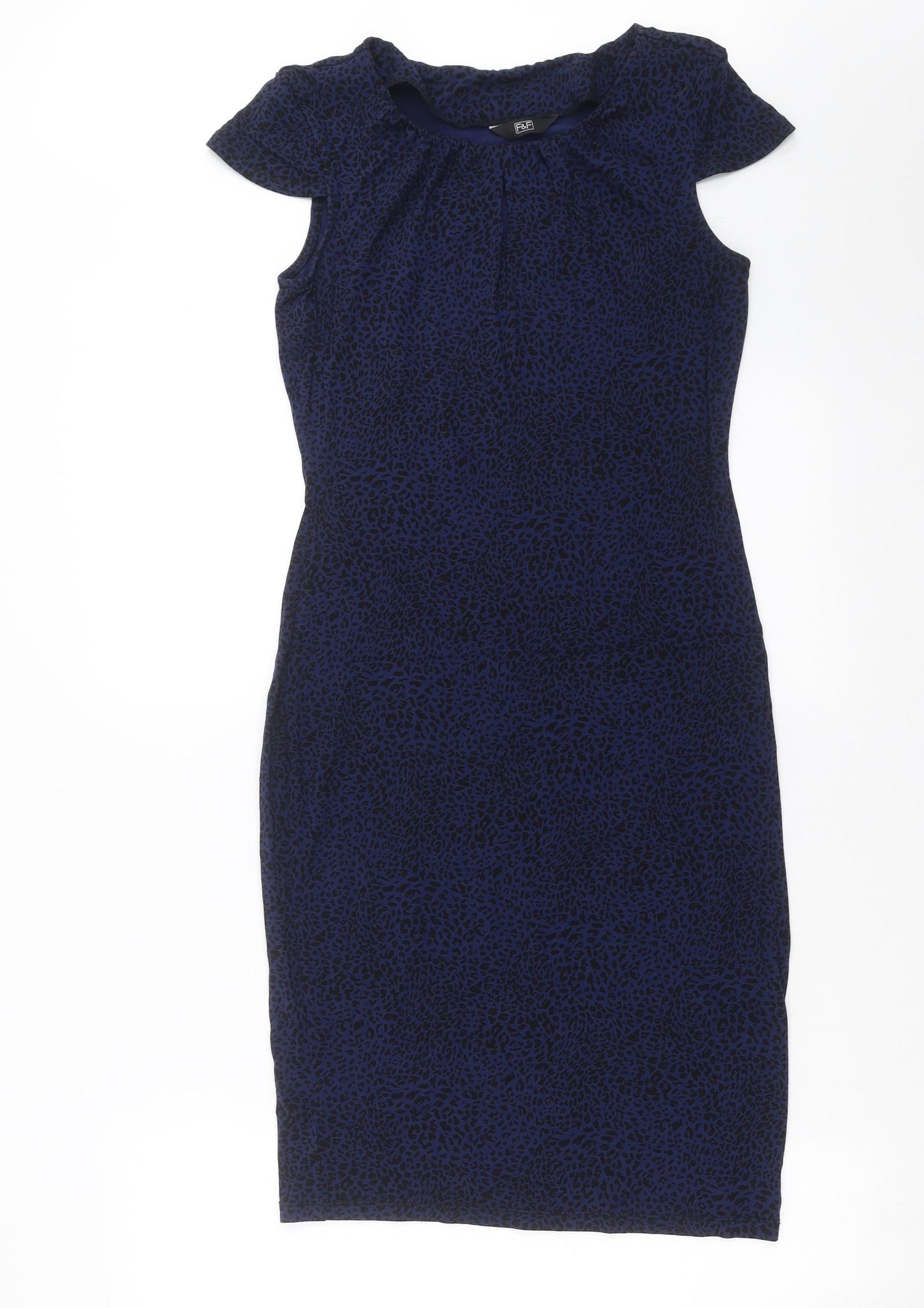 F&F Womens Blue Animal Print  Shift  Size 10