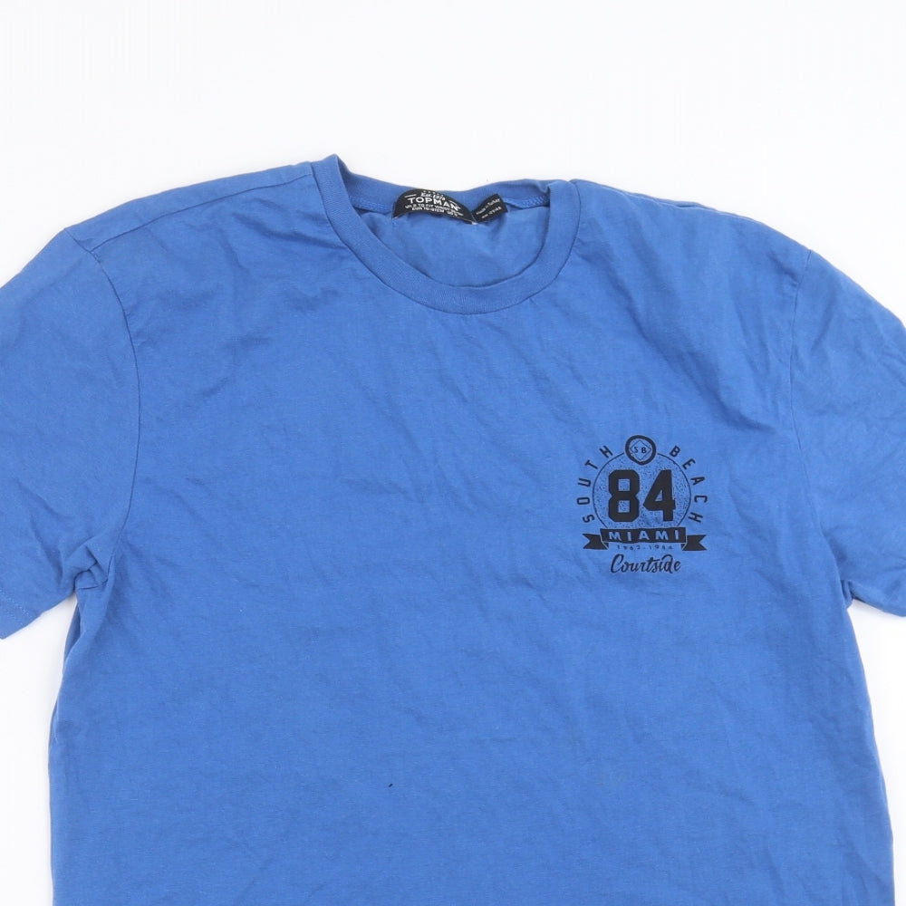 Topman Mens Blue    T-Shirt Size S