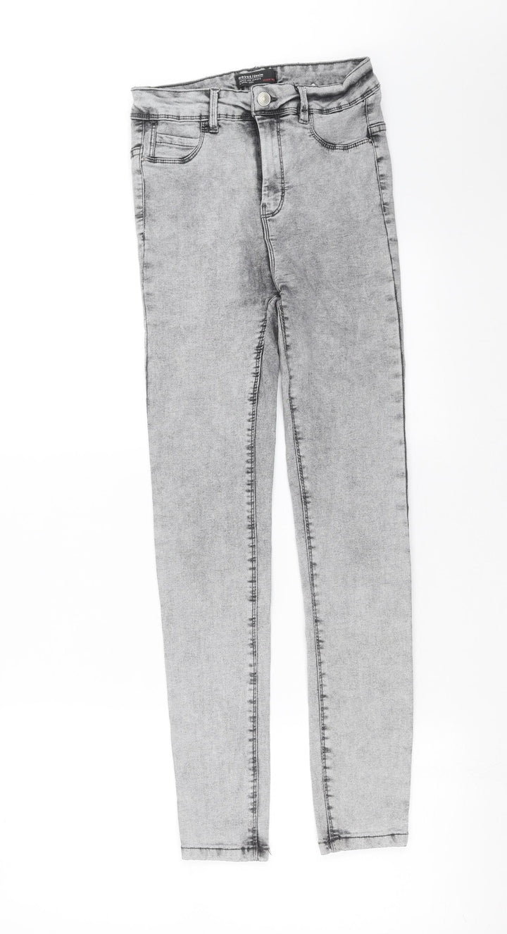 House Of Denim Womens Grey Denim Skinny Jeans Size 8 L28 in