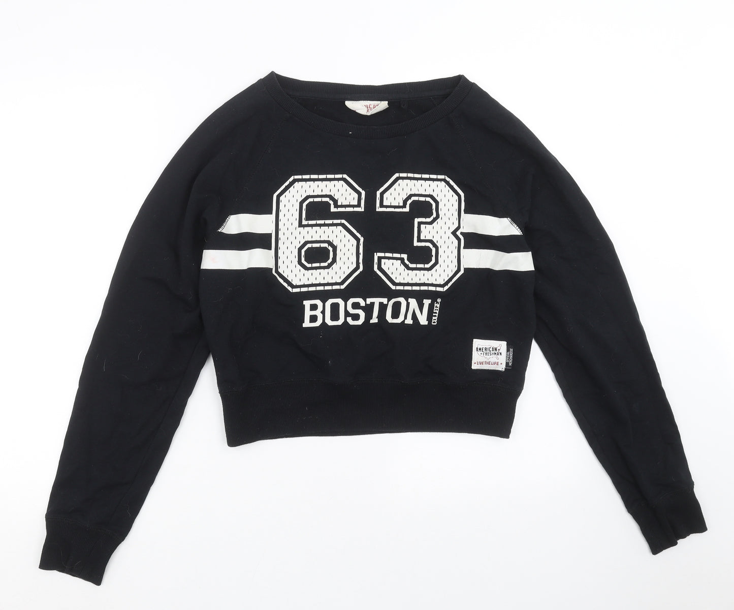 American Freshman Womens Black   Pullover Sweatshirt Size 10