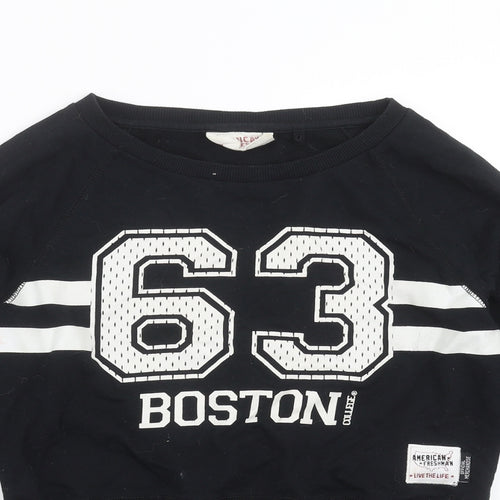 American Freshman Womens Black   Pullover Sweatshirt Size 10