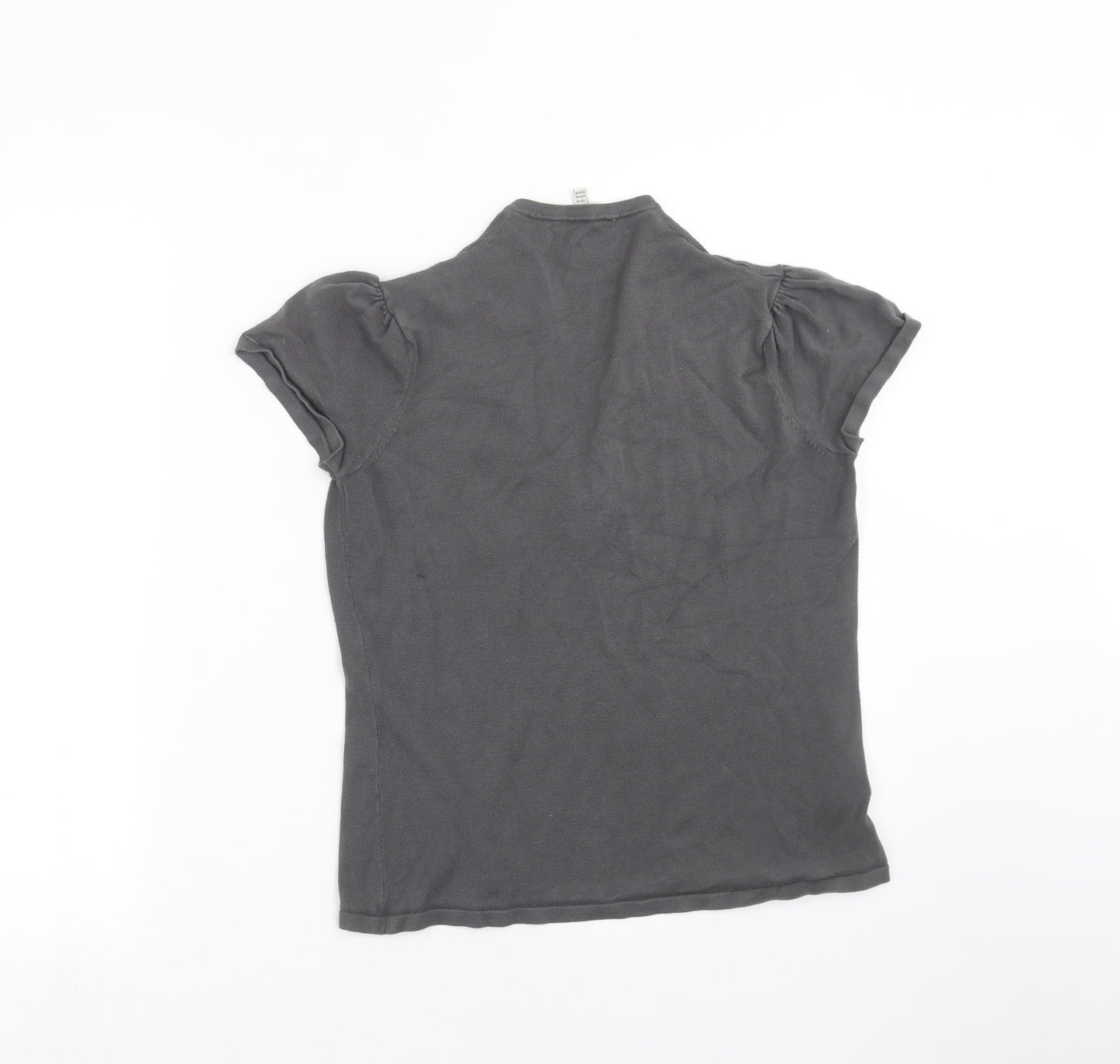 Laura Ashley Womens Grey   Basic T-Shirt Size 14