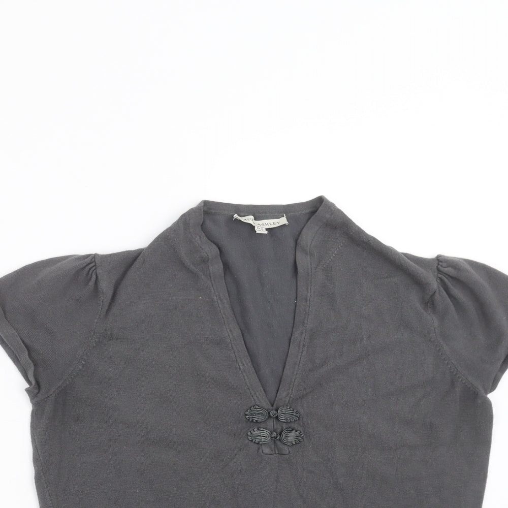 Laura Ashley Womens Grey   Basic T-Shirt Size 14