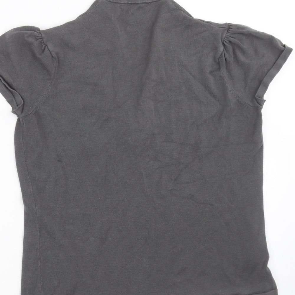 Laura Ashley Womens Grey   Basic T-Shirt Size 14