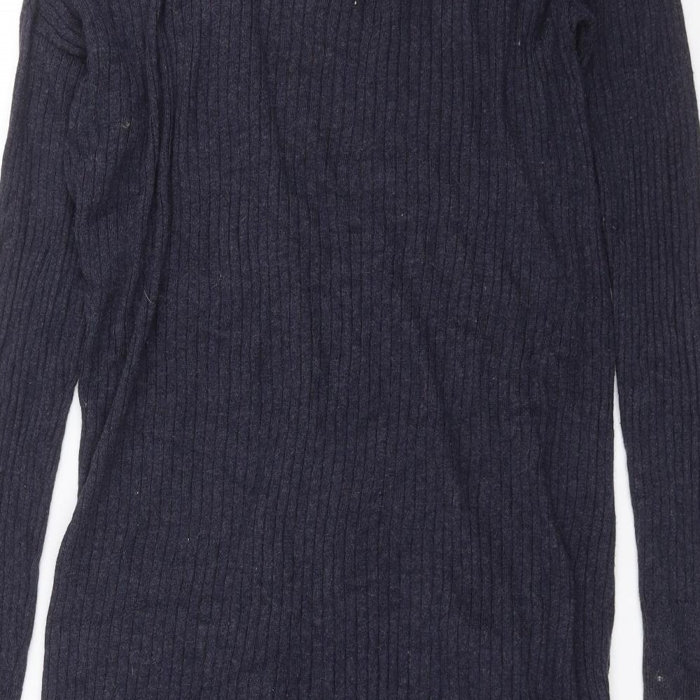 Primark Womens Blue Striped Knit Cardigan Jumper Size 12