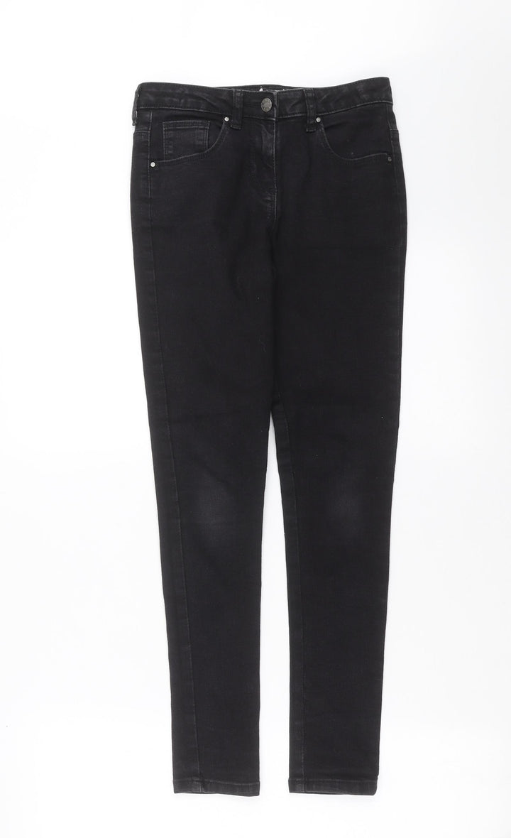 Matalan Girls Black  Denim Skinny Jeans Size 12 Years