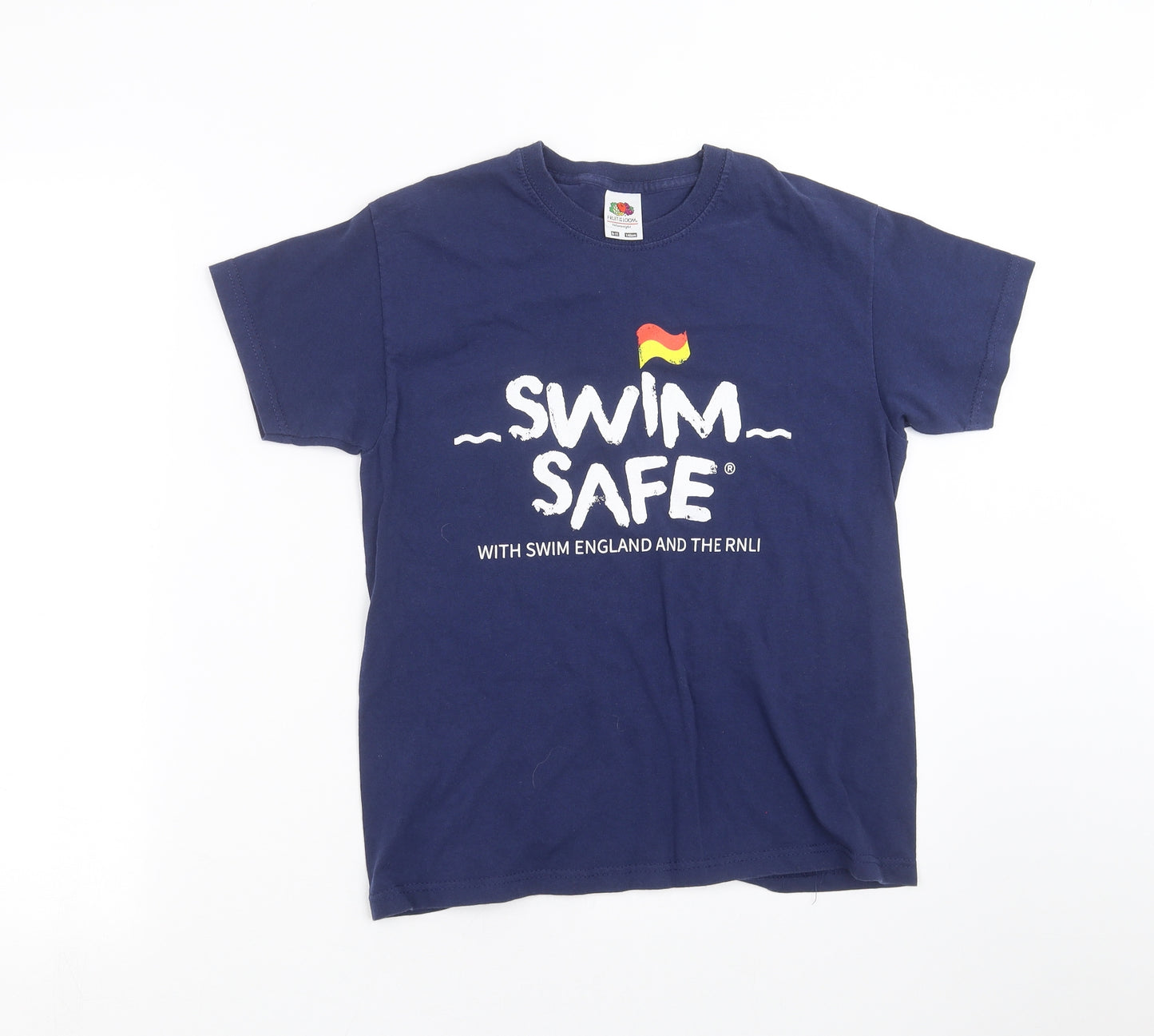 Fruit of the Loom Boys Blue   Basic T-Shirt Size 9-10 Years  - swim safe