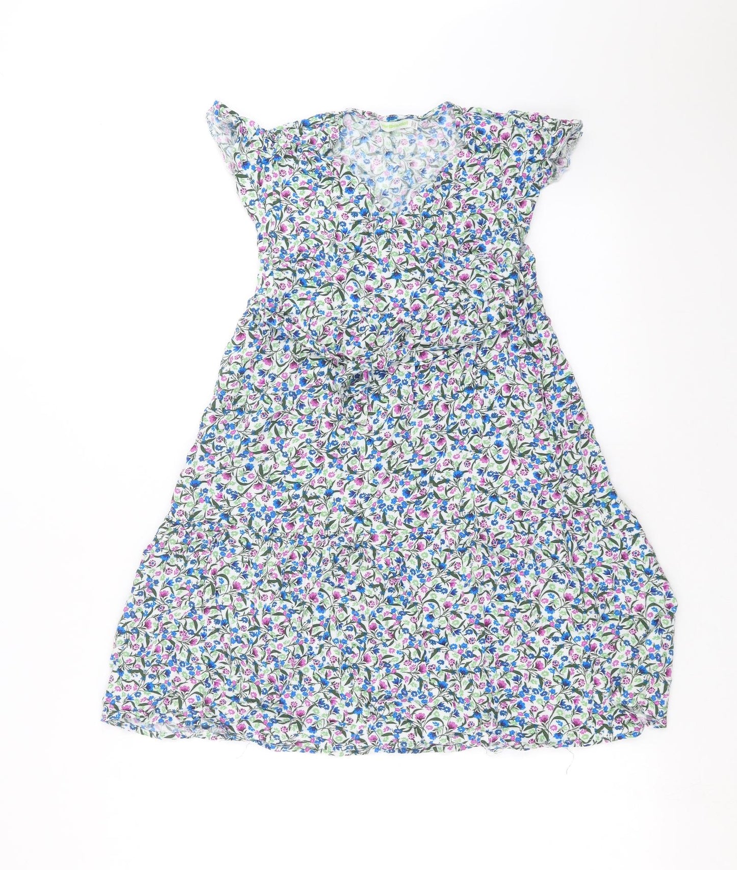 Vertbaudet Girls Blue Floral  Shift  Size 12 Years