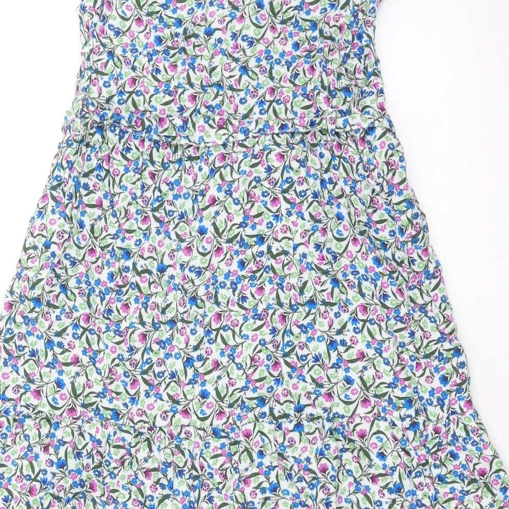 Vertbaudet Girls Blue Floral  Shift  Size 12 Years