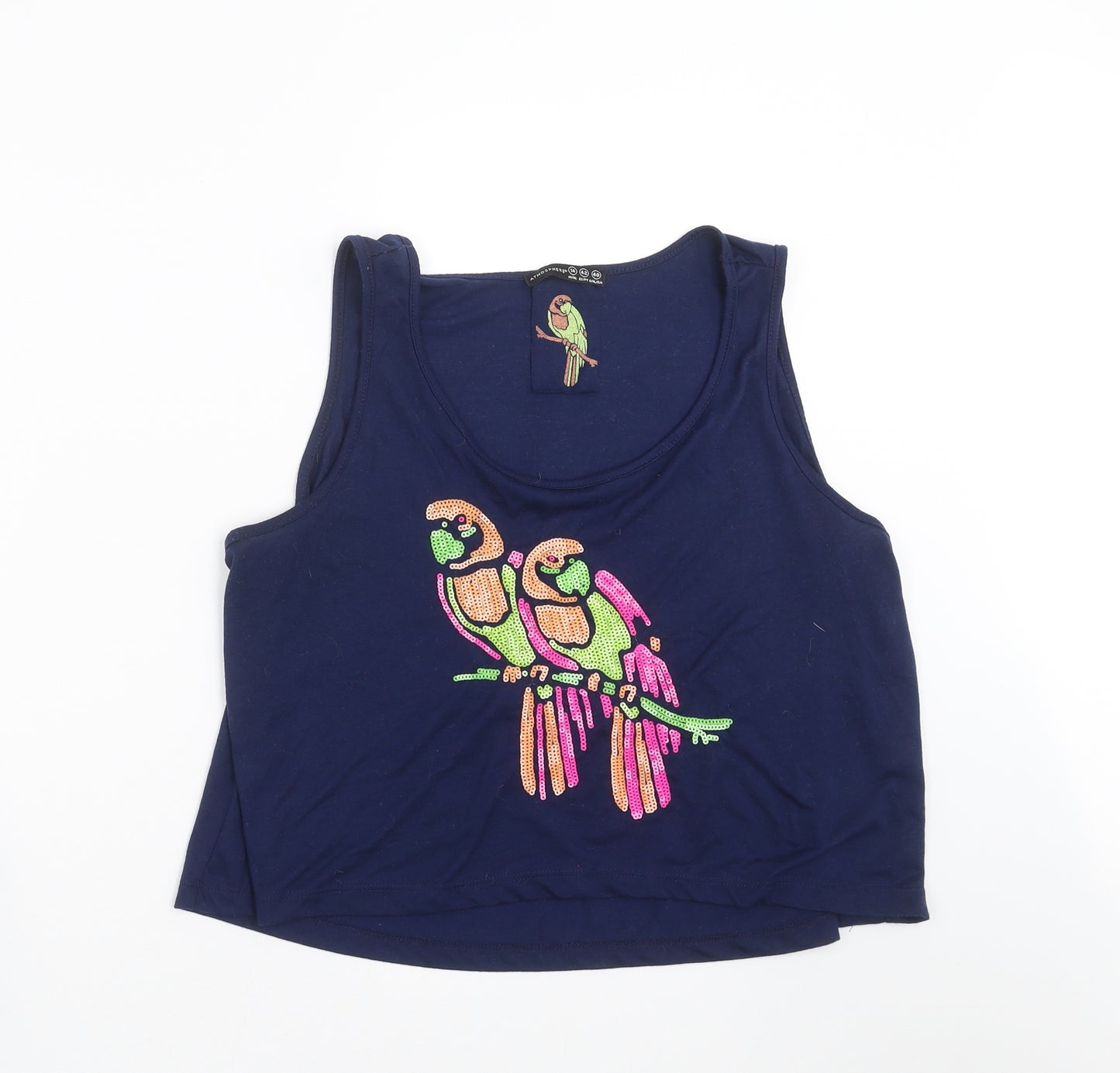 Primark Womens Blue   Basic T-Shirt Size 14  - bird