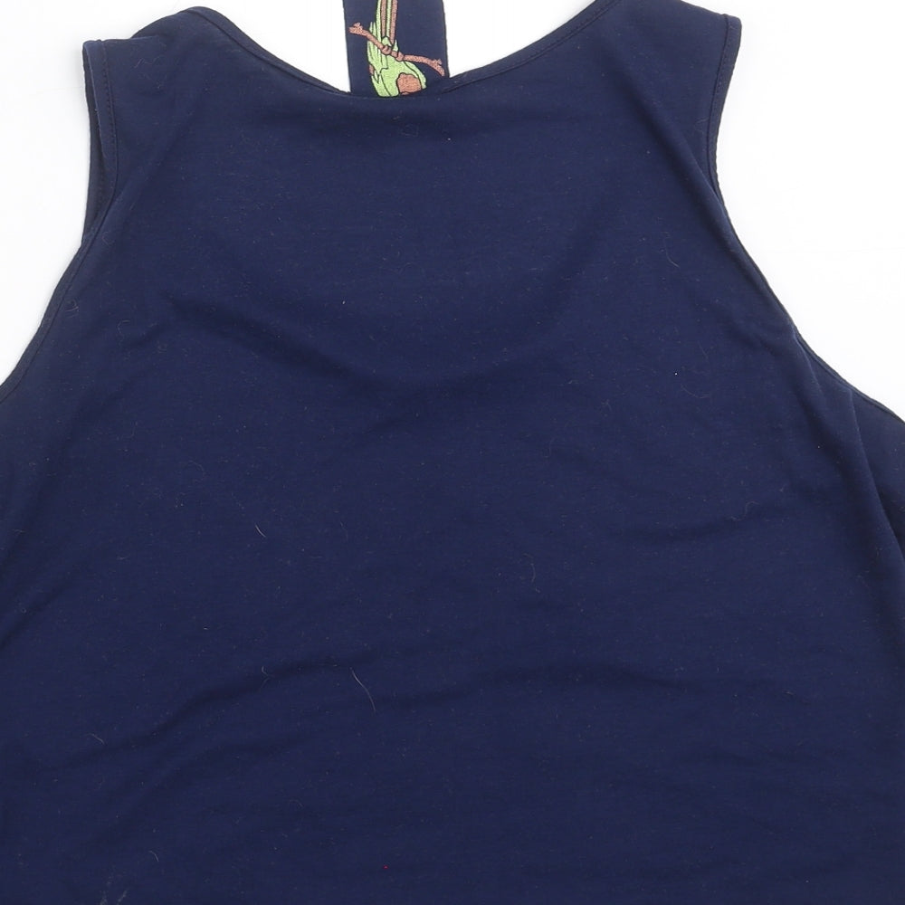 Primark Womens Blue   Basic T-Shirt Size 14  - bird