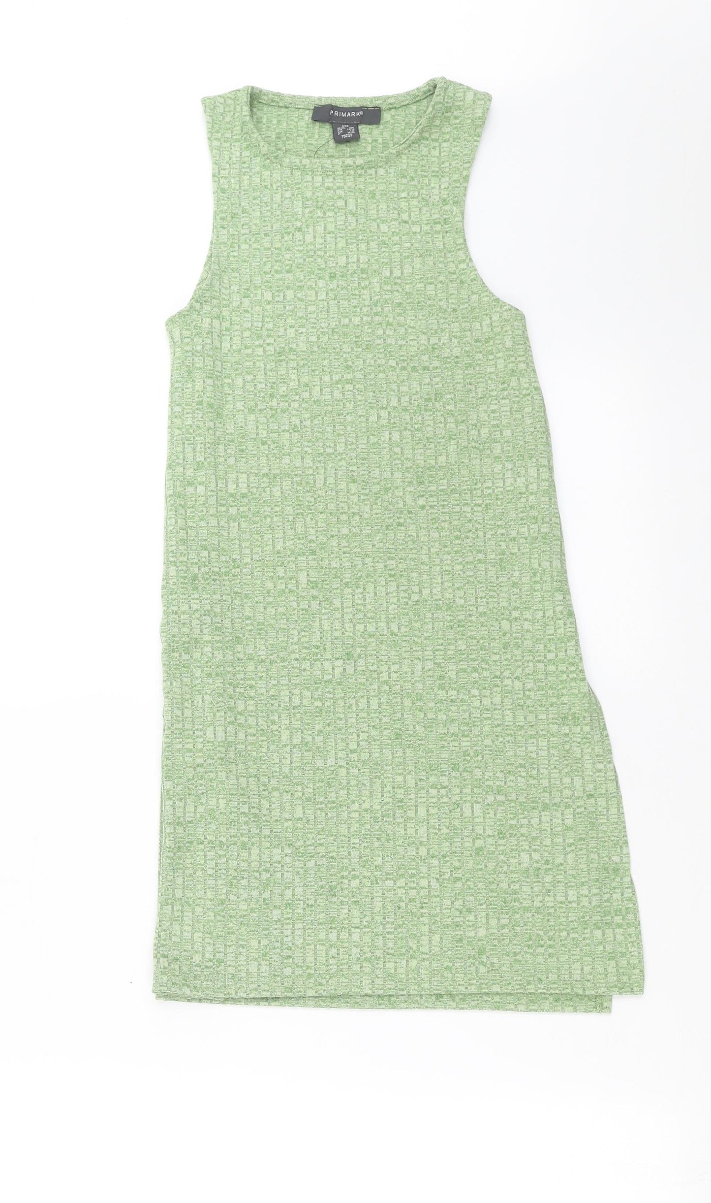 Primark Womens Green Striped  Basic Tank Size 2XS