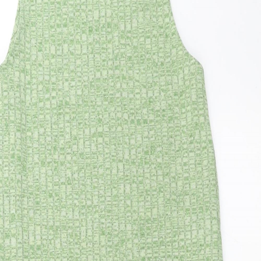 Primark Womens Green Striped  Basic Tank Size 2XS