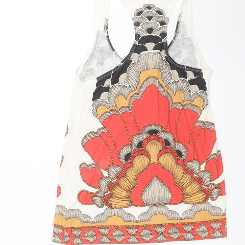 Chelsea Girl Womens Ivory Floral  Basic Tank Size 12