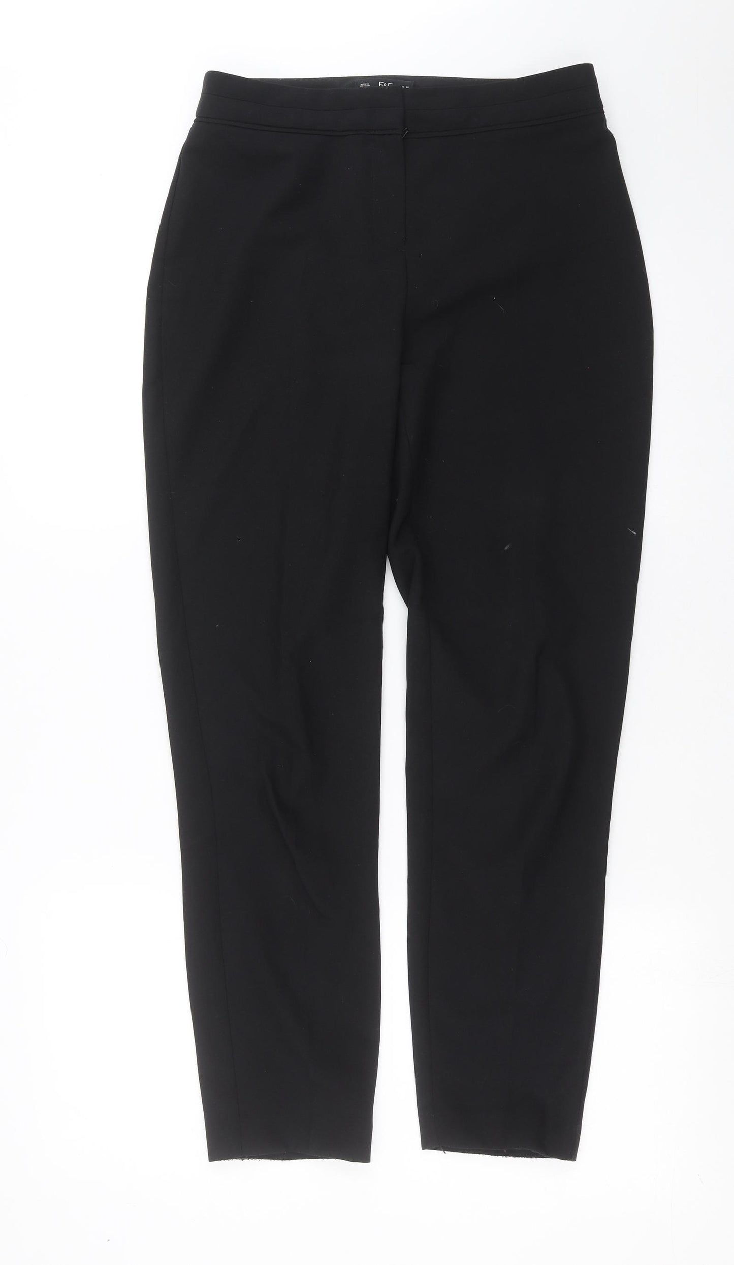 F&F Womens Black   Trousers  Size 8 L28 in