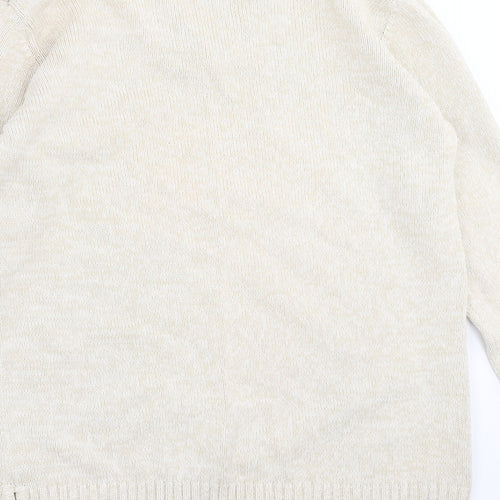 Joie De Vivre Womens Beige  Knit Pullover Jumper Size S