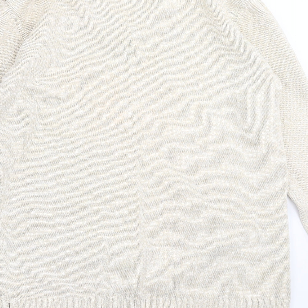 Joie De Vivre Womens Beige  Knit Pullover Jumper Size S
