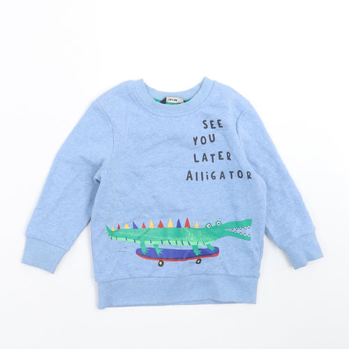 George Boys Blue   Pullover Jumper Size 18-24 Months  - aligator