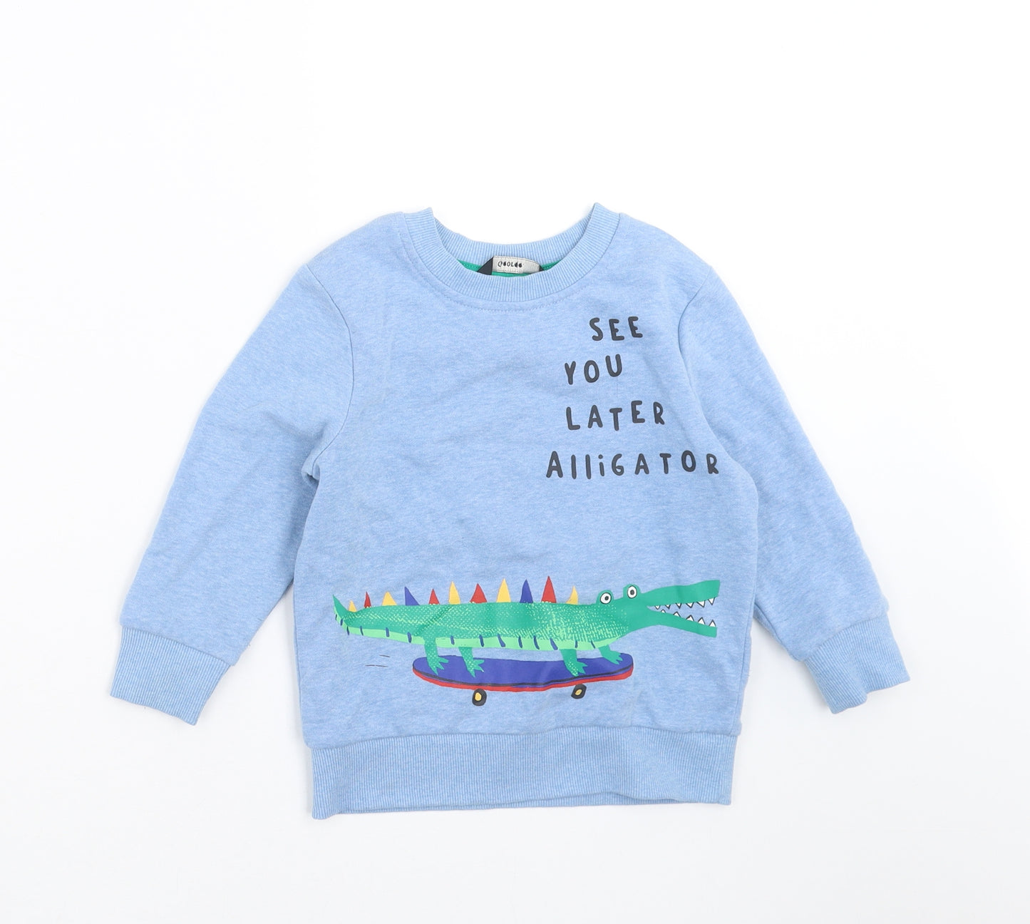 George Boys Blue   Pullover Jumper Size 18-24 Months  - aligator