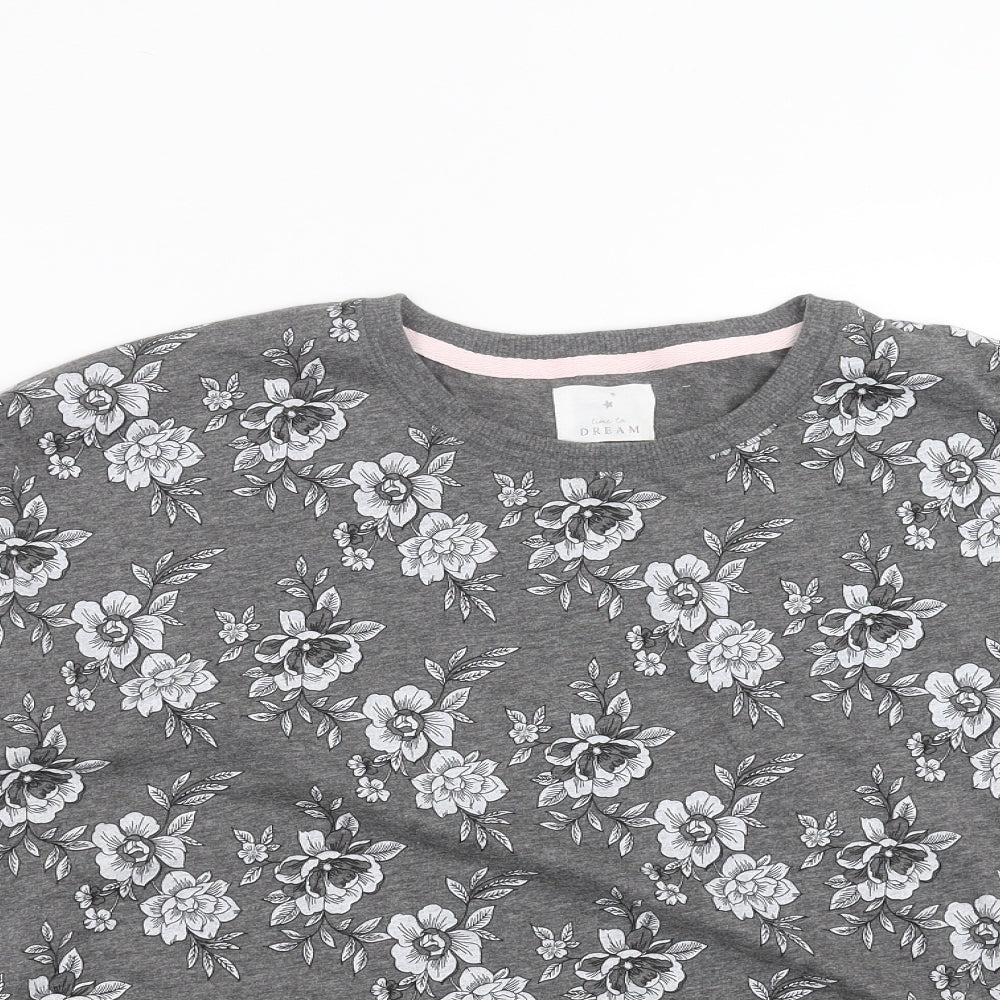 Matalan Womens Grey Floral  Top Pyjama Top Size L