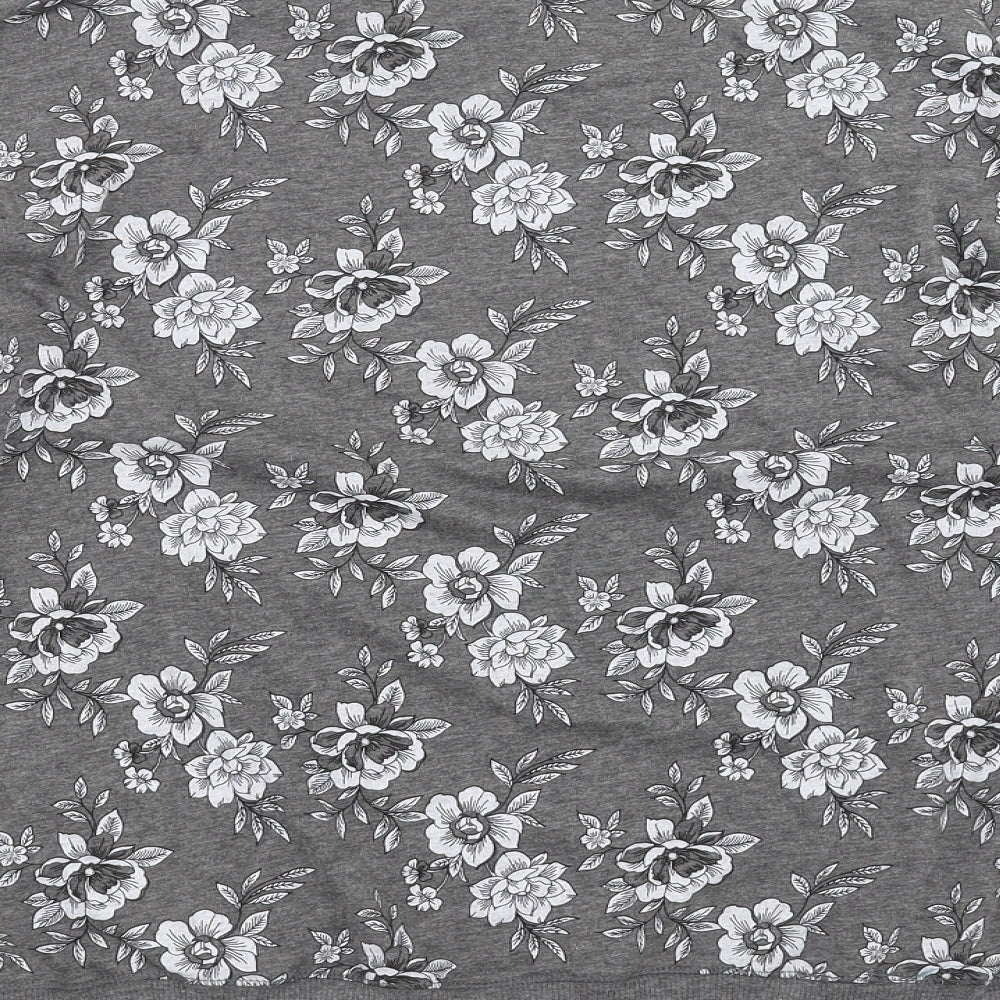 Matalan Womens Grey Floral  Top Pyjama Top Size L