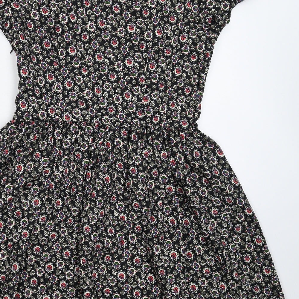 Atmosphere Womens Black Floral  Fit & Flare  Size 12