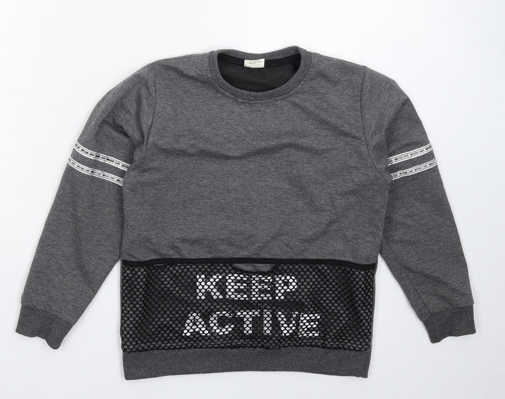 Macca Boy Boys Grey Pullover Sweatshirt Size 10 Years