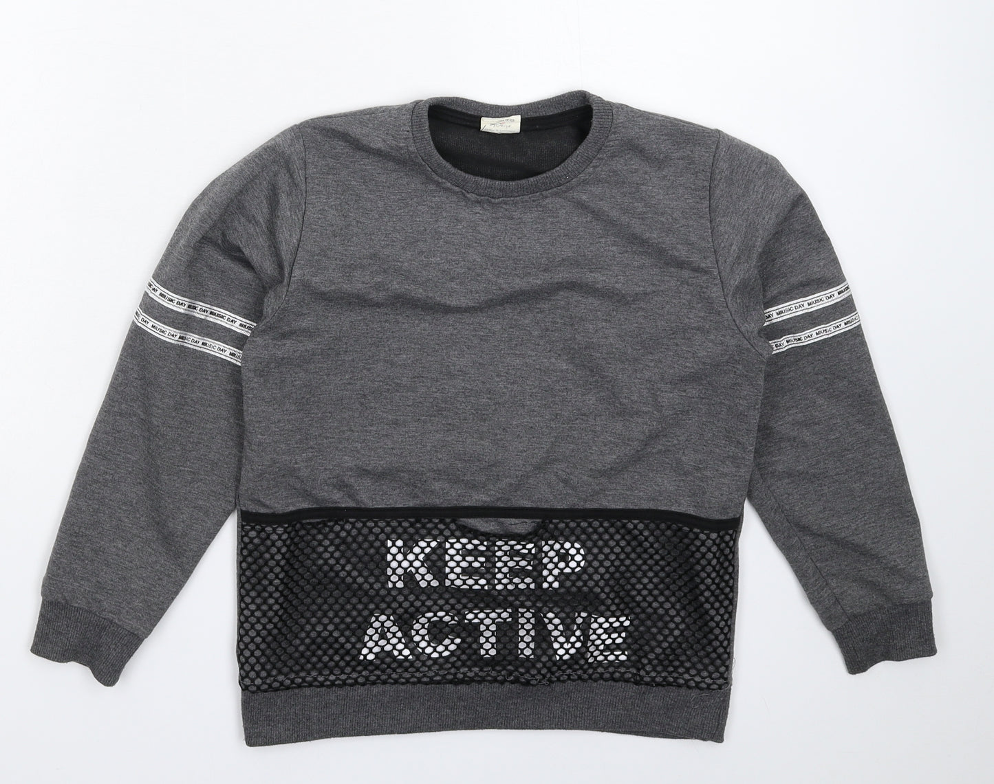 Macca Boy Boys Grey   Pullover Sweatshirt Size 10 Years