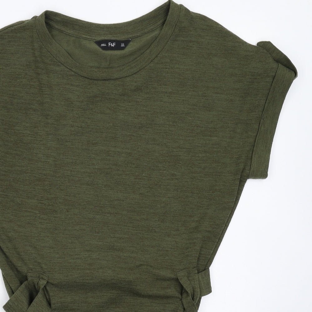 F&F Womens Green   Jumper Dress  Size 16