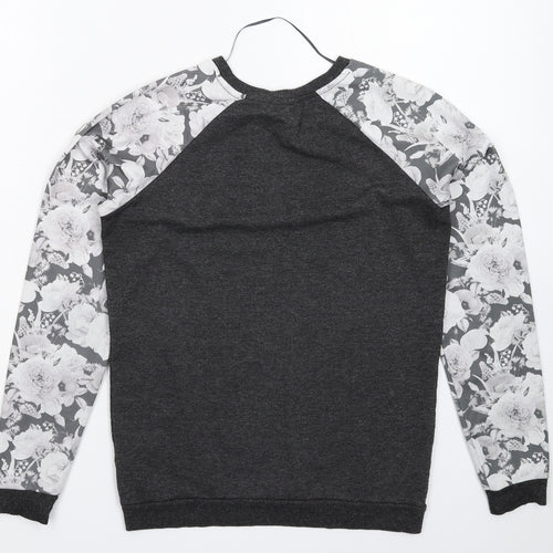 Atmosphere Womens Grey Floral  Basic T-Shirt Size 4