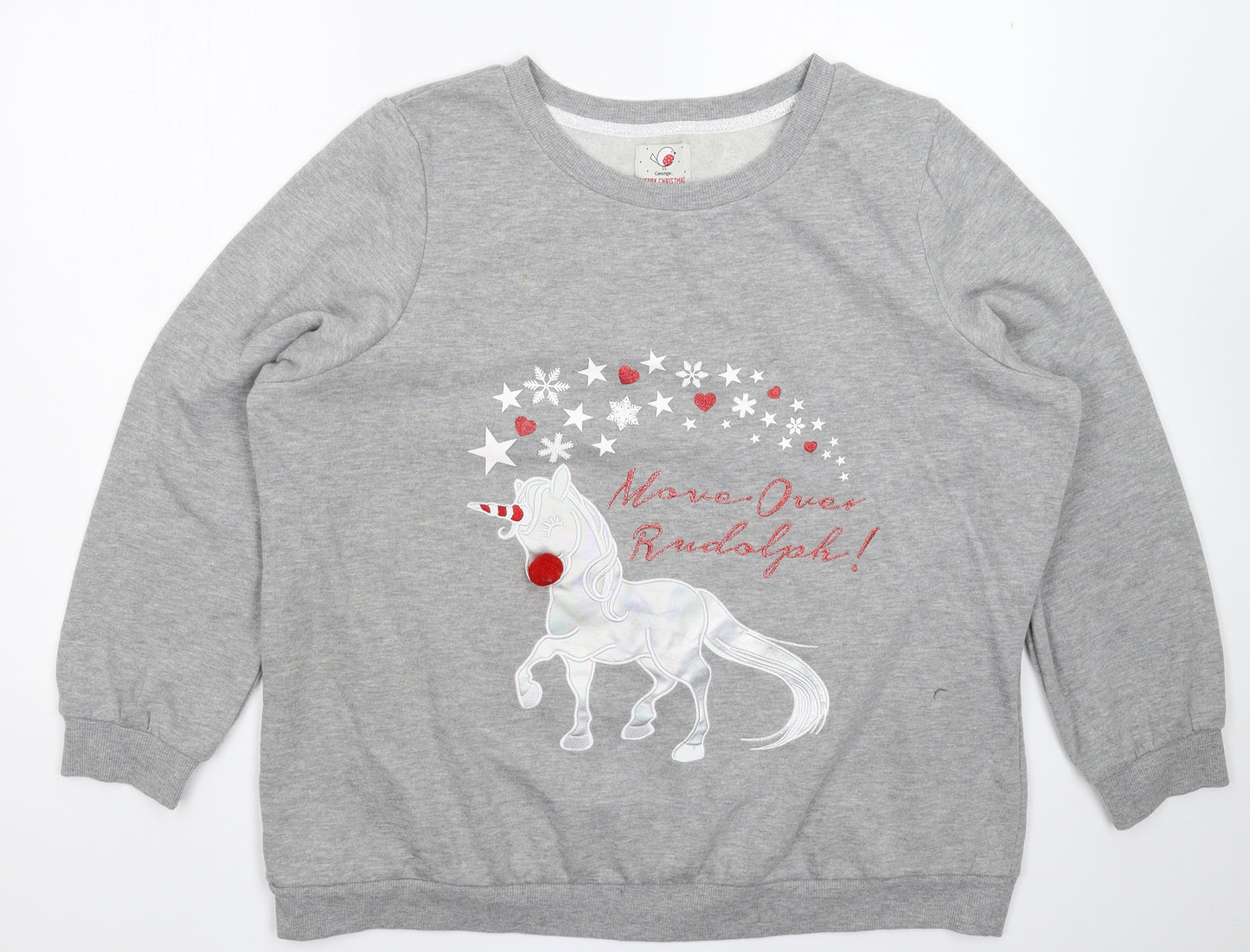 George Womens Grey   Pullover Sweatshirt Size 2XL  - Christmas