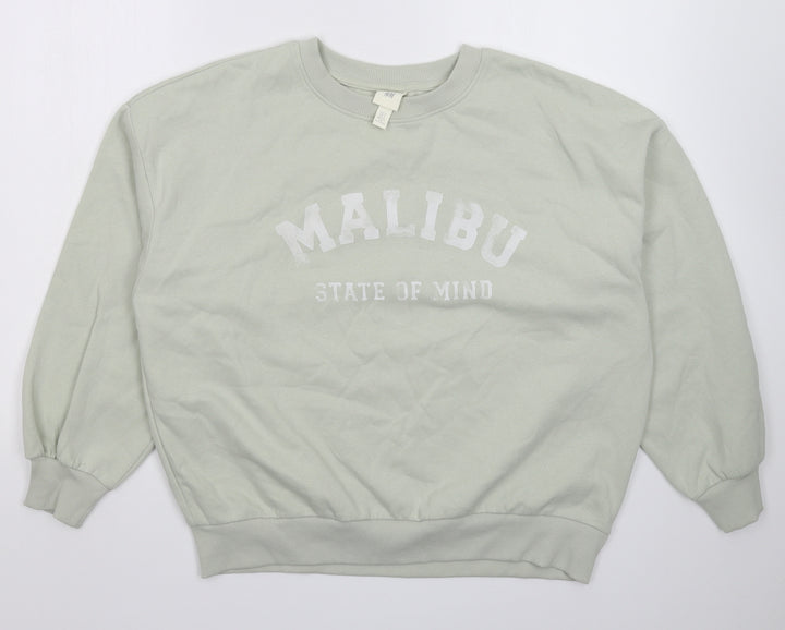 H&M Mens Grey   Pullover Sweatshirt Size S  - Oversized