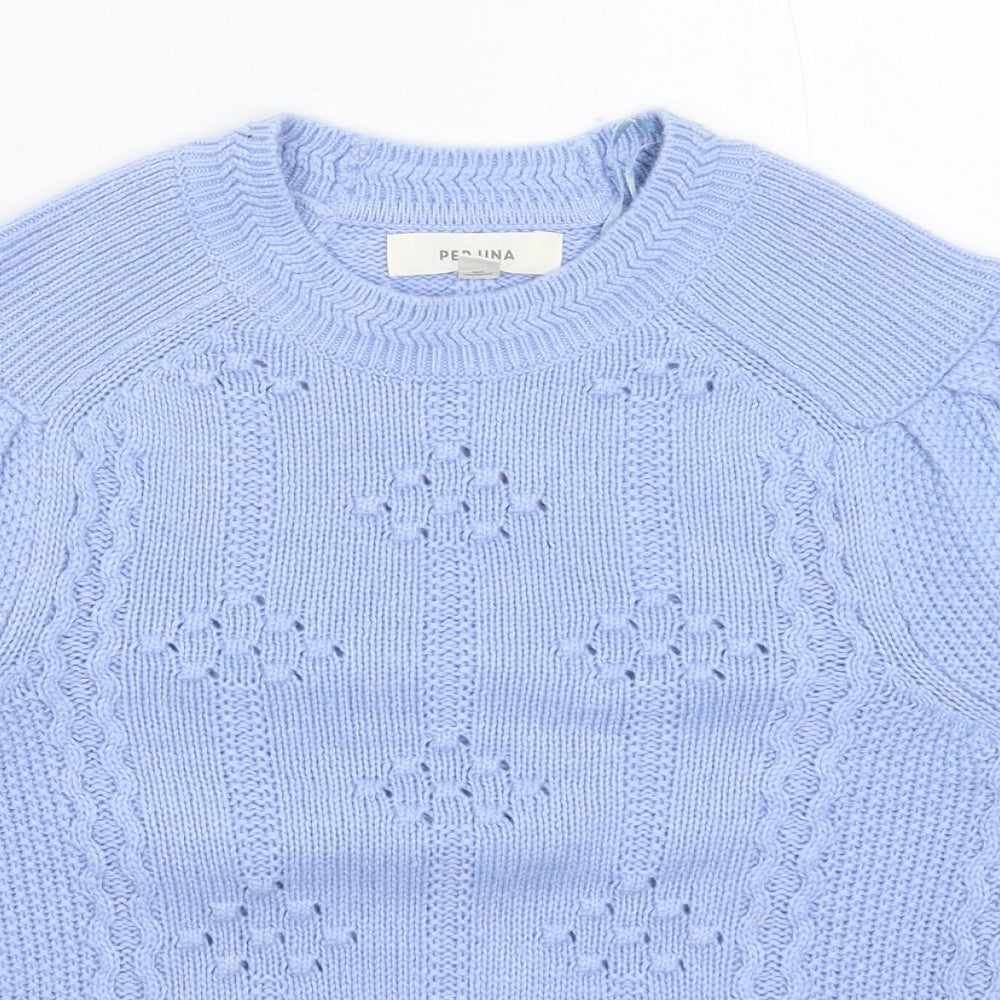 Per Una Womens Blue  Knit Pullover Jumper Size 6