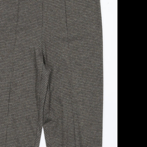 Bonmarché Womens Grey Check  Cropped Trousers Size 10 L22 in