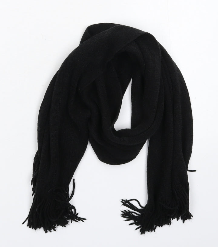 Preworn Mens Black Knit Scarf