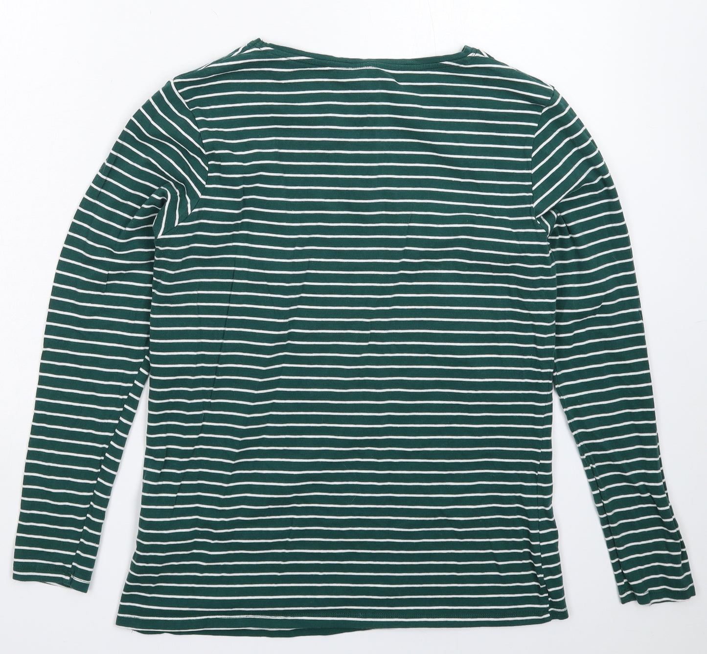 Primark Womens Green Striped  Basic T-Shirt Size 16