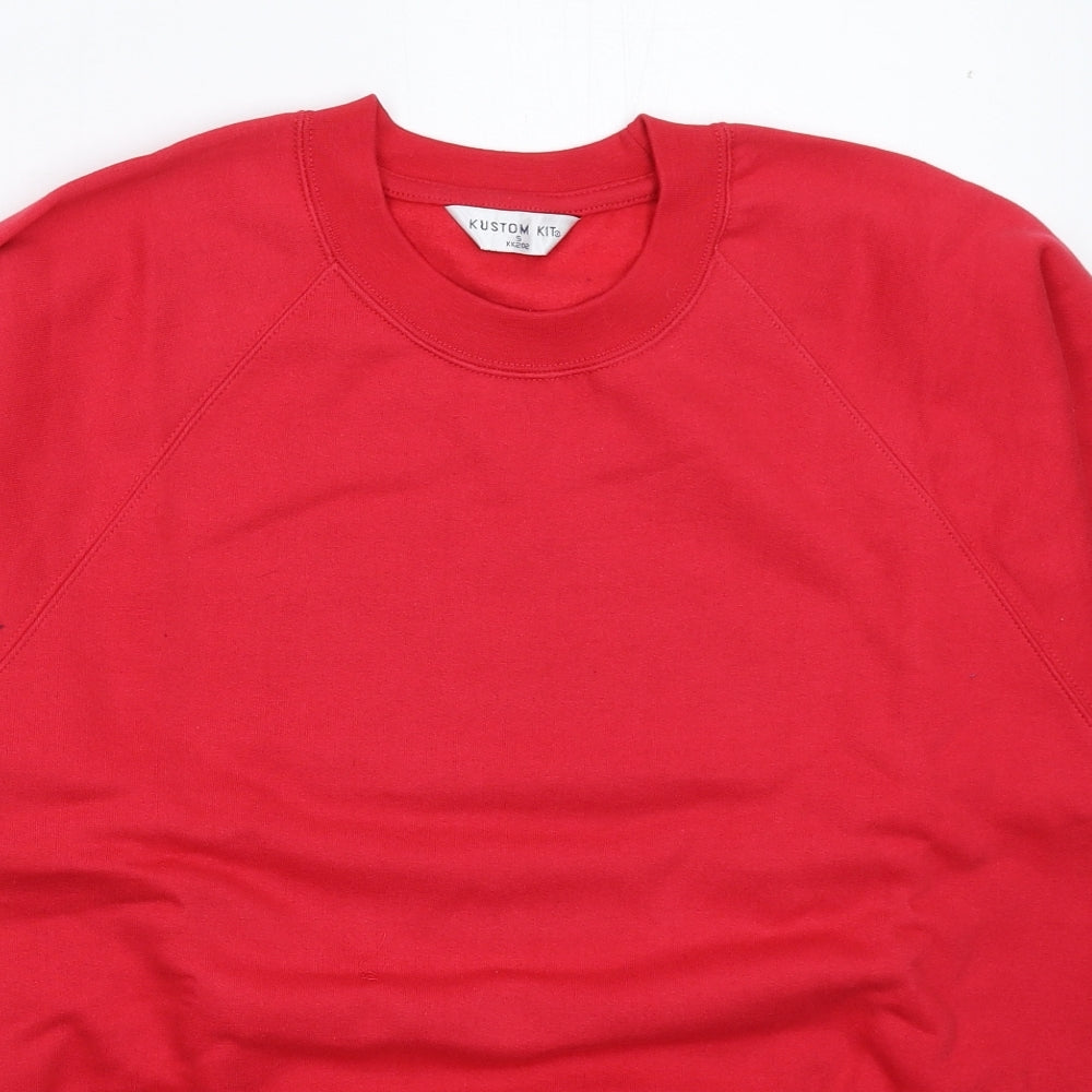 Kustom Kit Mens Red   Pullover Sweatshirt Size S