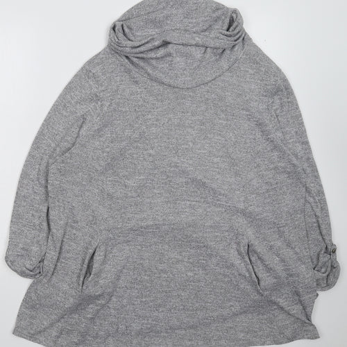 Principles Womens Grey  Knit Pullover Jumper Size 12