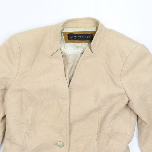 Zara Womens Beige   Jacket Blazer Size XS