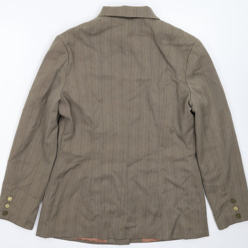 Definitions Womens Grey Striped  Jacket Blazer Size 16