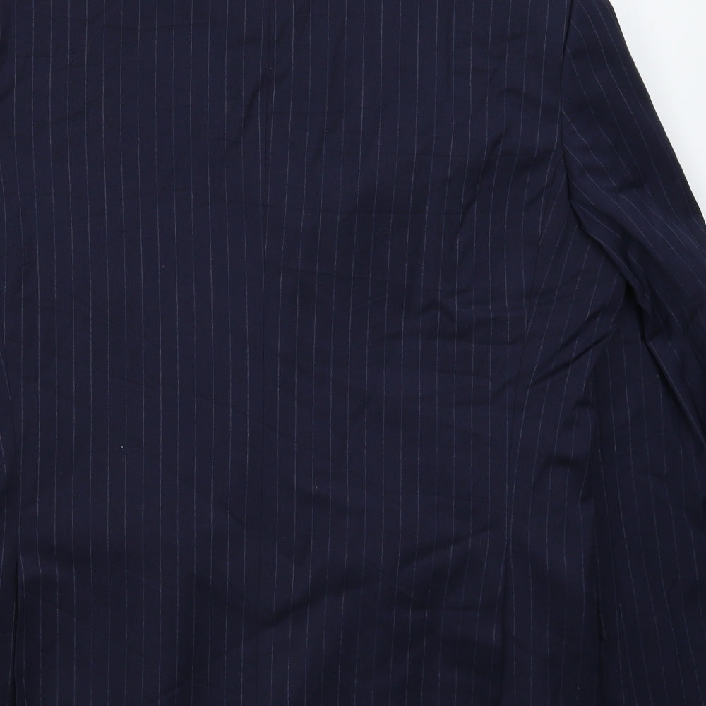 Marks and Spencer Mens Blue Striped  Jacket Suit Jacket Size 40