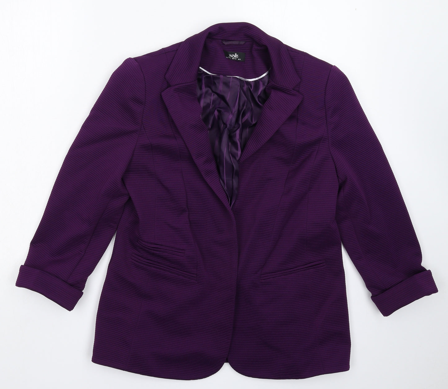 Wallis Womens Purple   Jacket Blazer Size 12
