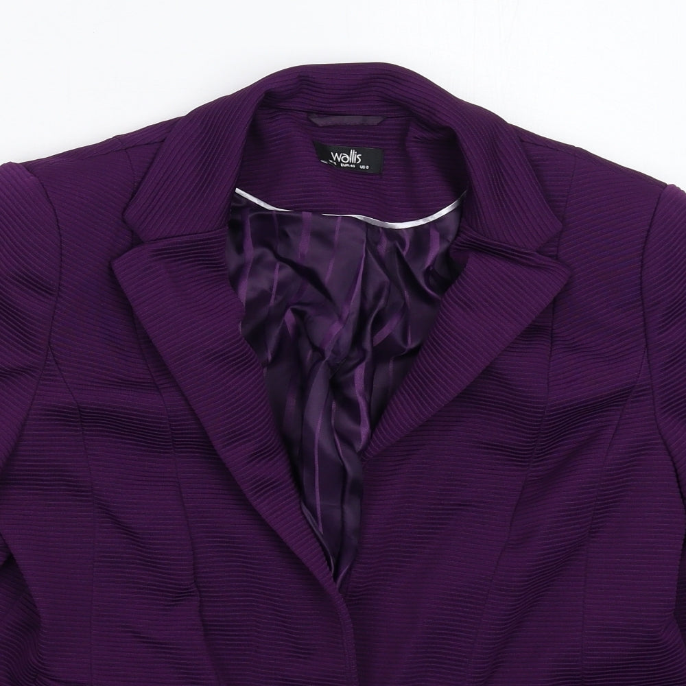 Wallis Womens Purple   Jacket Blazer Size 12
