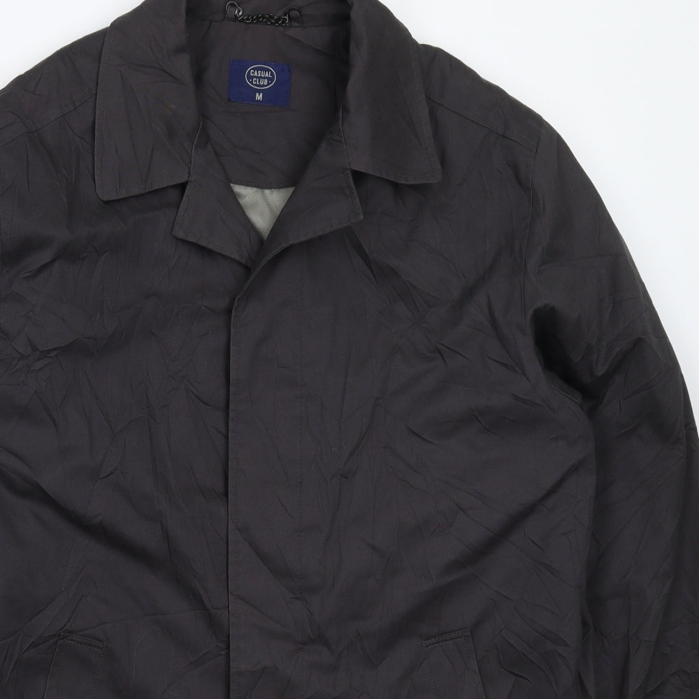 Casual Club Mens Grey   Overcoat Coat Size M