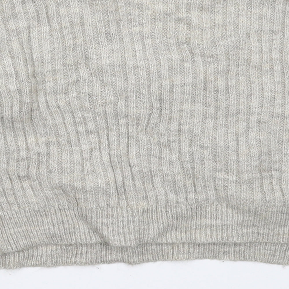 New Look Womens Grey  Knit Pullover Jumper Size M  - Oversized